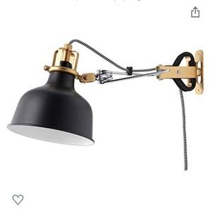IKEA Ranarp wall/clamp light, black NWT